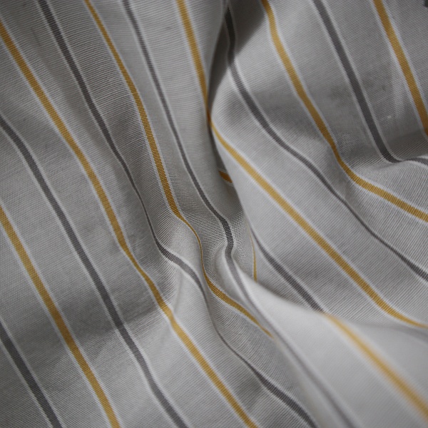 Рубашечная ткань в полоску, цвет - Серый