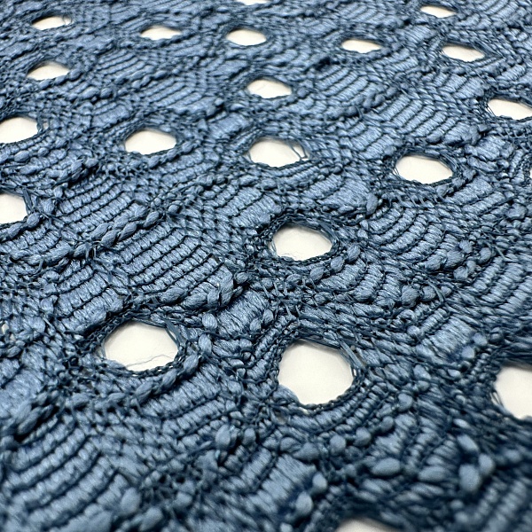 Кружево плательное, цвет - Синий