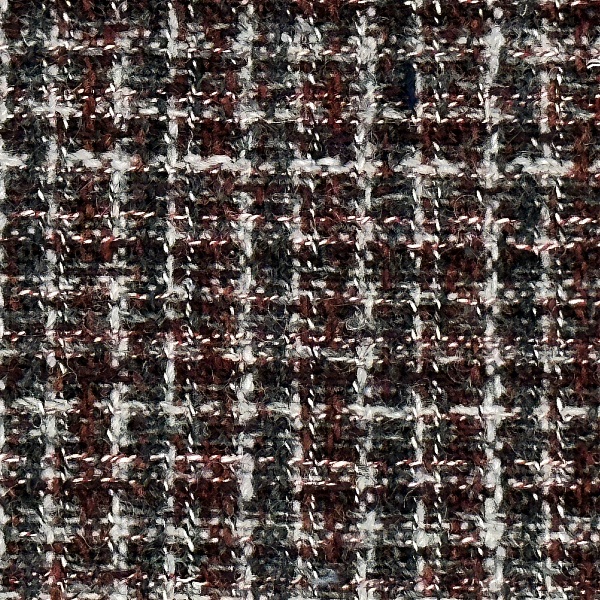 Тонкий костюмный твид (рогожка шерстяная), цвет - Мультиколор