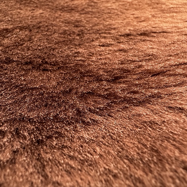 Натуральная меховая овчина, одёжная, цвет - Тёмно-кирпичный