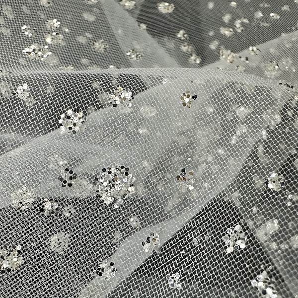 Сетка плательная, цвет - Белый