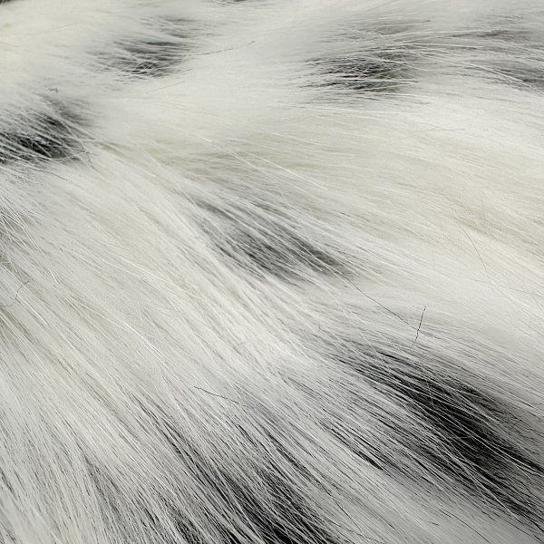 Экомех пальтовый, цвет - Бело-серый