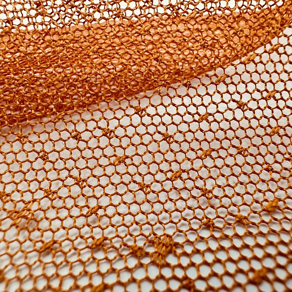 Кружево плательное, цвет - Оранжевый