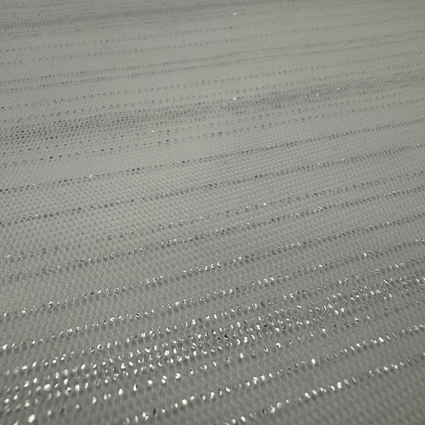 Полиэстер плательный, цвет - Белый с шиммером