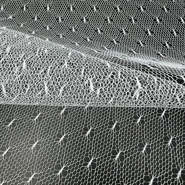 Сетка плательная, цвет - Натуральный белый