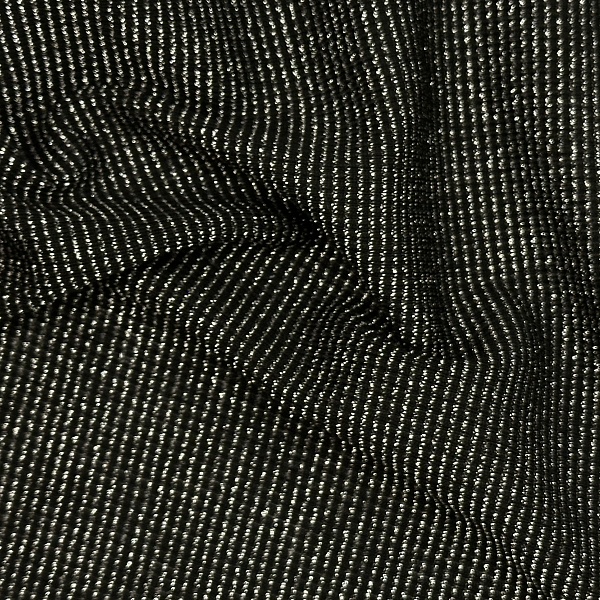 Полиэстер плательный, цвет - Чёрно-серебряный