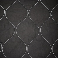 Курточная стёганая ткань с синтепоном, цвет - Чёрный