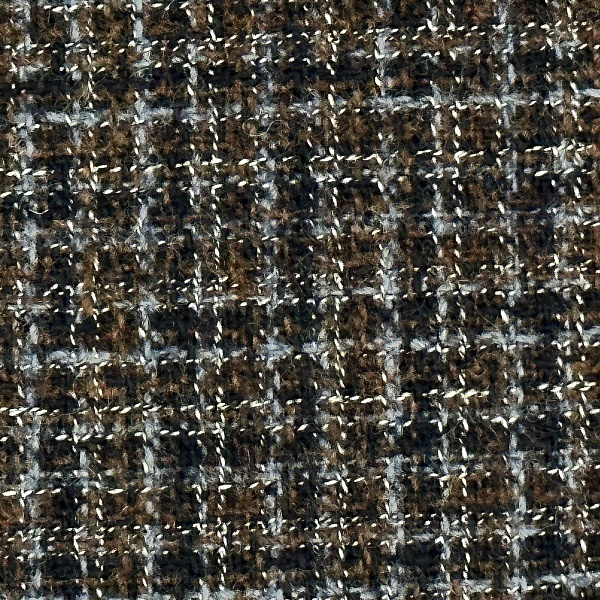 Тонкий костюмный твид (рогожка шерстяная), цвет - Мультиколор