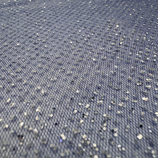 Фатин с глиттером плательный, цвет - в ассортименте