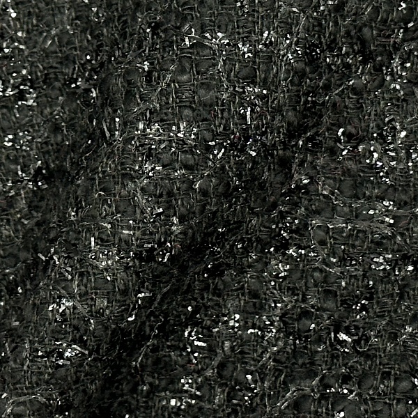 Твид костюмный, цвет - Чёрный