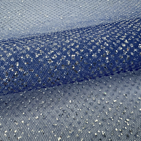 Фатин с глиттером плательный, цвет - в ассортименте