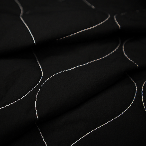 Двухслойное полотно курточное, цвет - Чёрный