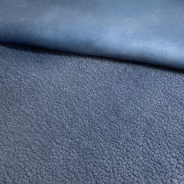 Натуральная меховая овчина, дубЛёночная, цвет - Сине-зелёный