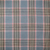 Рубашечная ткань в клетку, цвет - Синий