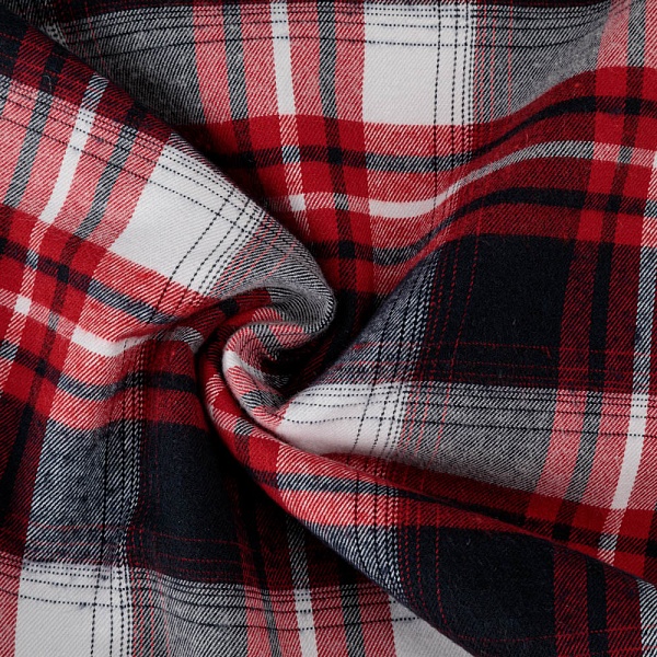 Фланель с хлопком в клетку, цвет - в ассортименте