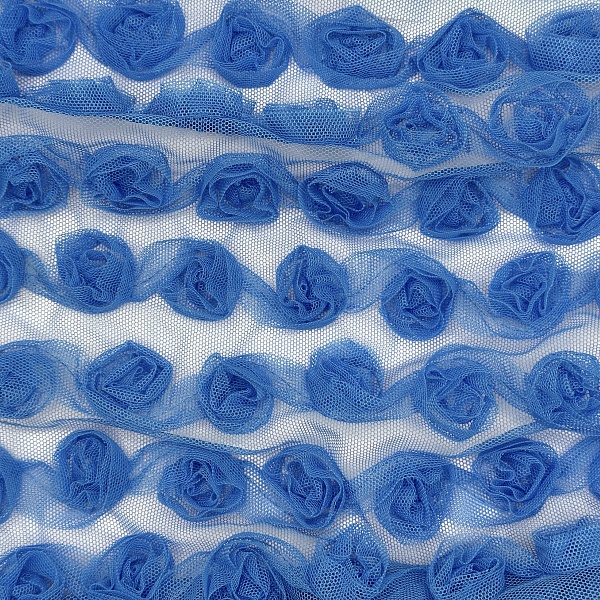 Полиэстер плательный, цвет - Голубой