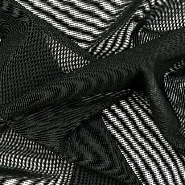 Полиэстер плательный, цвет - Чёрный
