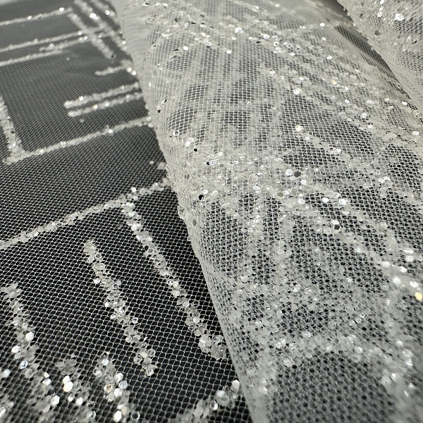 Сетка плательная, цвет - Белый