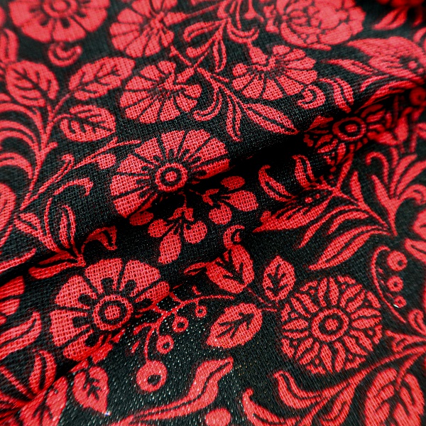 Ситец плательный, цвет - Красный