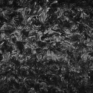 Искусственный мех на трикотажной основе, цвет - Чёрный