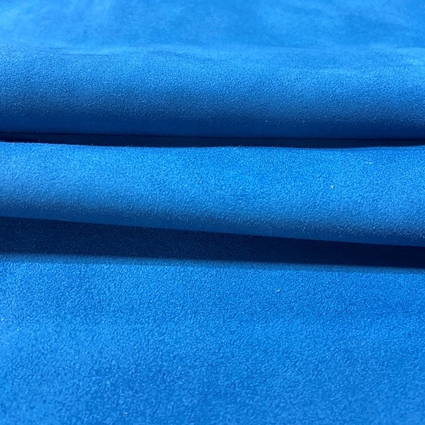 Натуральная замша козлика, одёжная, цвет - Синий