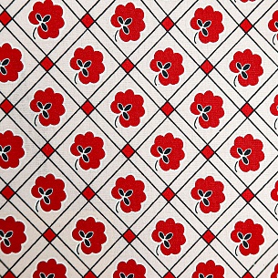 Перкаль плательный, цвет - Красный