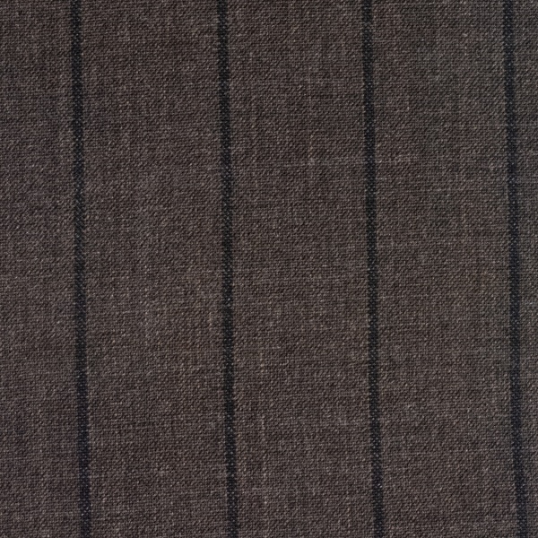 Шерсть костюмная, цвет - Коричневый в полоску