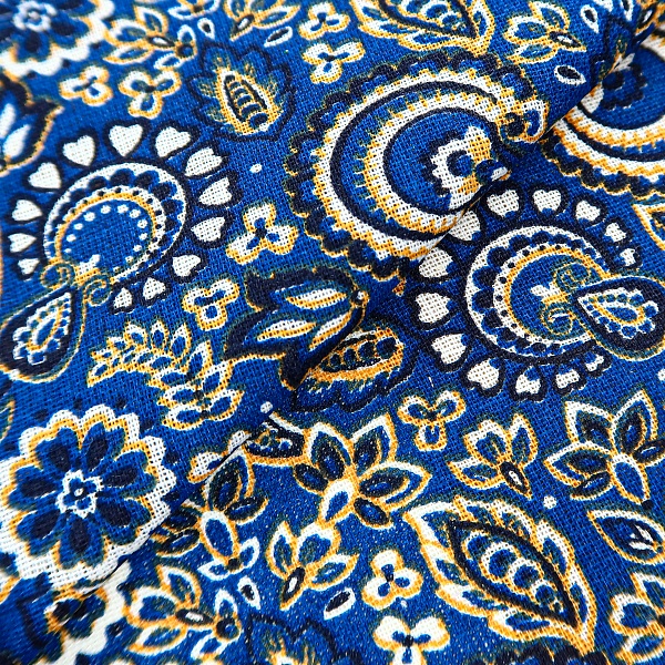 Ситец плательный, цвет - Синий