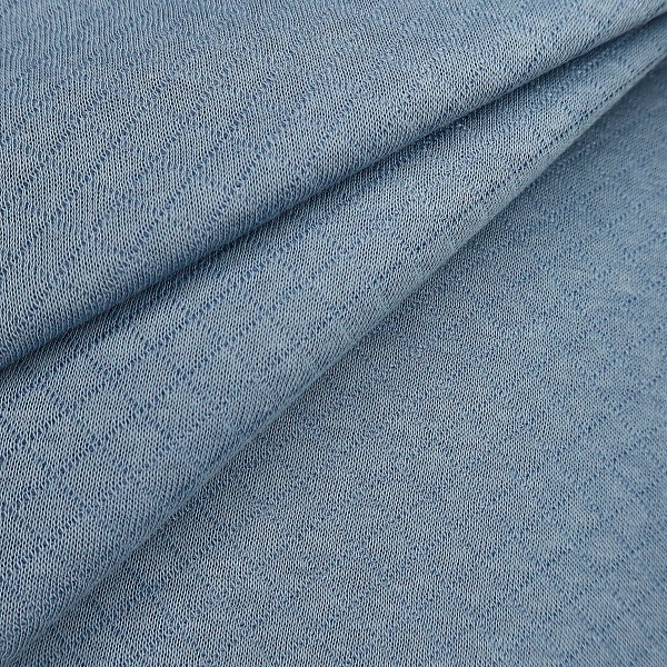 Трикотаж жаккард, 30/600/30 карде, цвет - Голубой