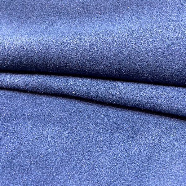 Натуральная замша козлика, одёжная, цвет - Тёмно-синий