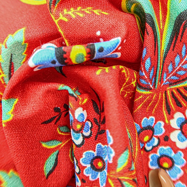 Перкаль плательный, цвет - Красный