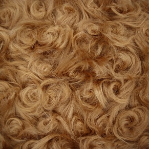 Фактурный мех на трикотажной основе, цвет - Песочный