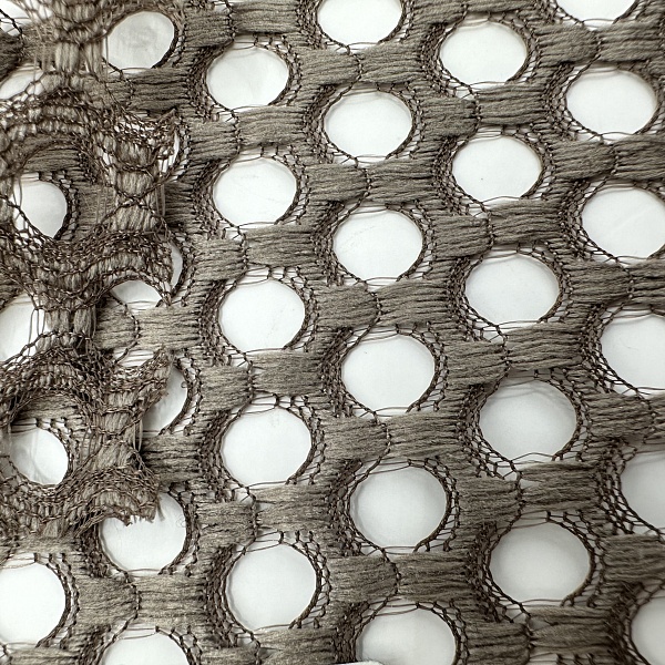 Кружево плательное, цвет - Серо-коричневый