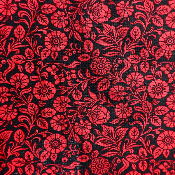 Ситец плательный, цвет - Красный