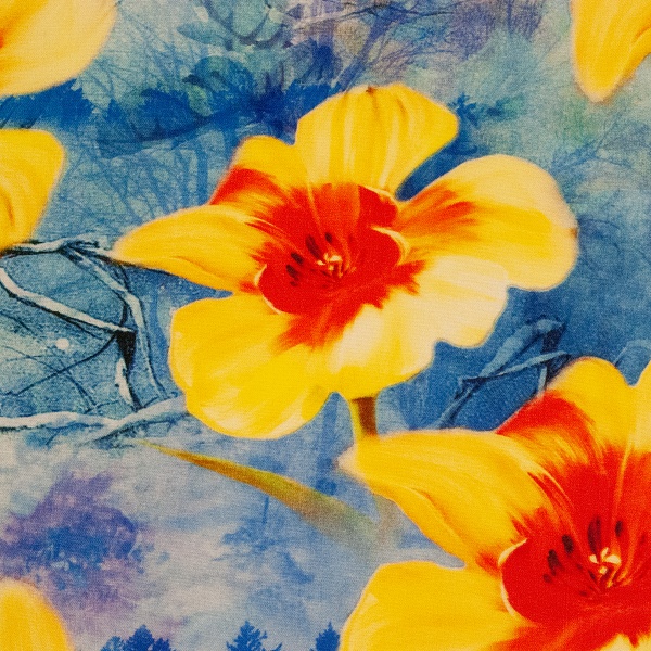 Штапель плательный, блузочный, цвет - Мультиколор