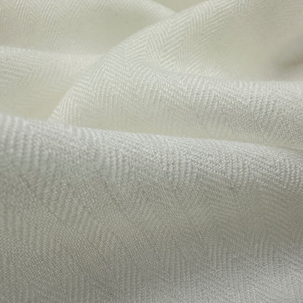 Кашемир Саржа отбелённая для платков, цвет - Молочный