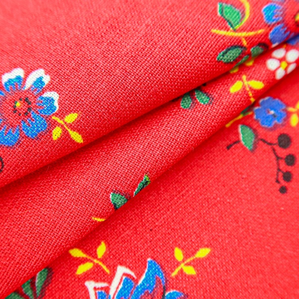 Перкаль плательный, цвет - Красный