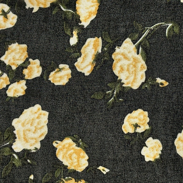 Шифон плательный, цвет - Чёрный