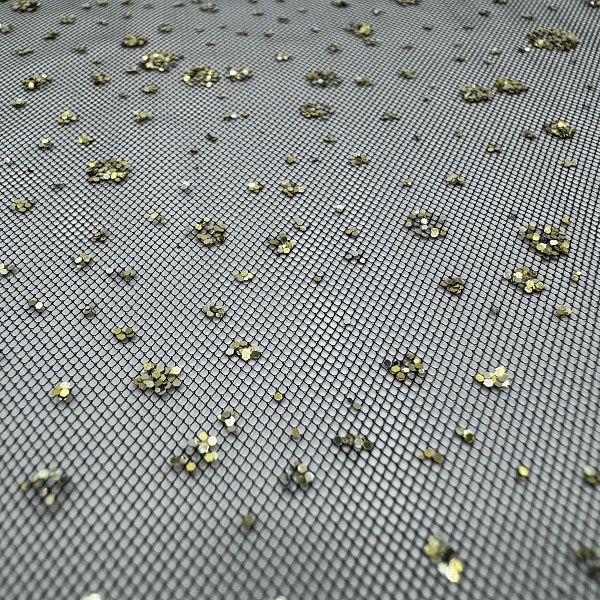 Фатин с глиттером плательный, цвет - в ассортименте