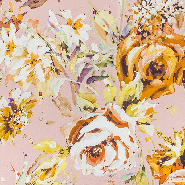 Шёлк плательный, цвет - Розовый