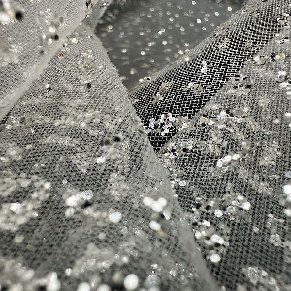 Сетка плательная, цвет - Белый