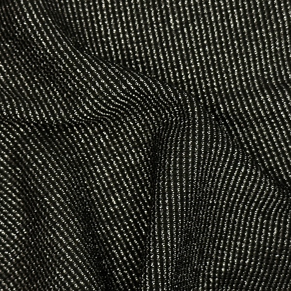 Полиэстер плательный, цвет - Чёрно-серебряный