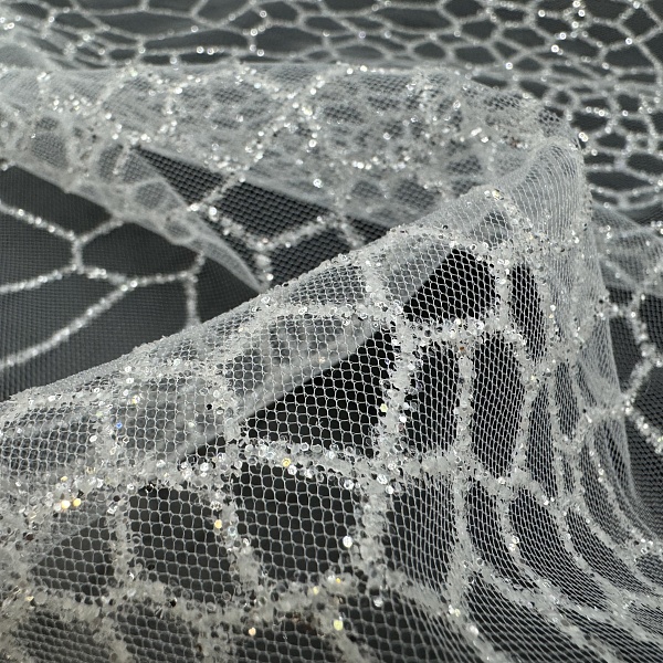 Сетка плательная, цвет - Белый