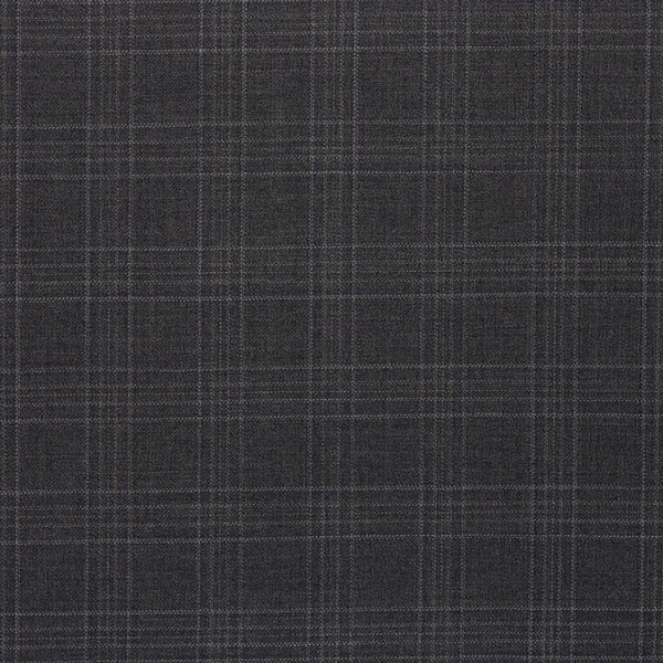 Ткань костюмная, цвет - Серый в клетку