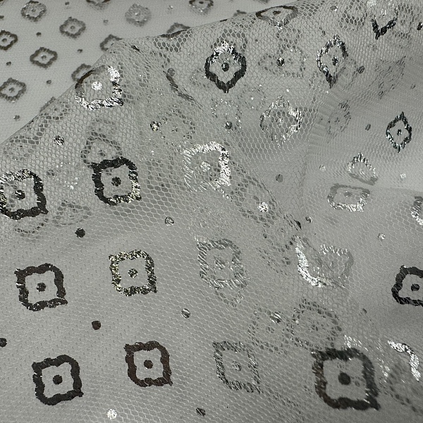 Полиэстер плательный, цвет - Белый