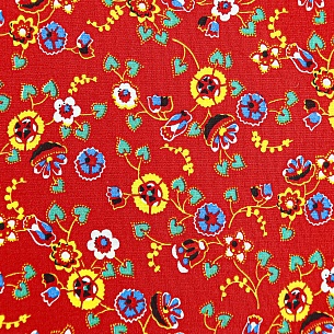 Перкаль плательный, цвет - Красный