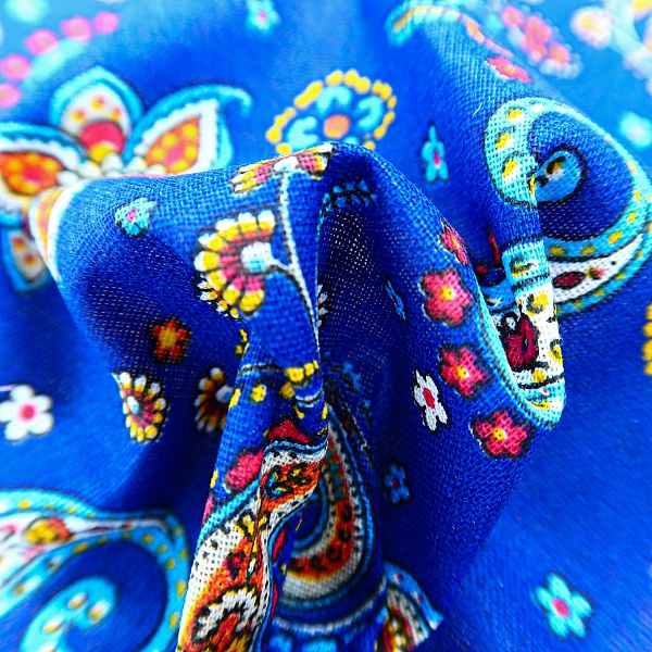 Ситец плательный, цвет - Синий