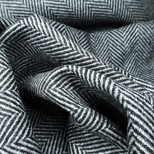Пальтовая ткань, цвет - Черно-белый