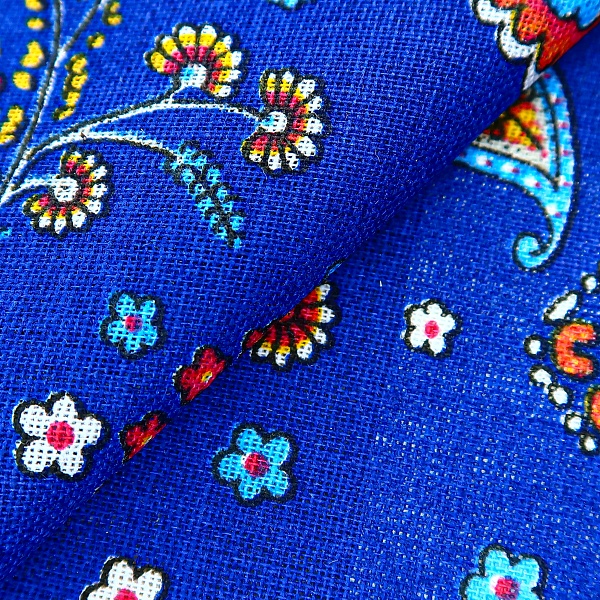 Ситец плательный, цвет - Синий