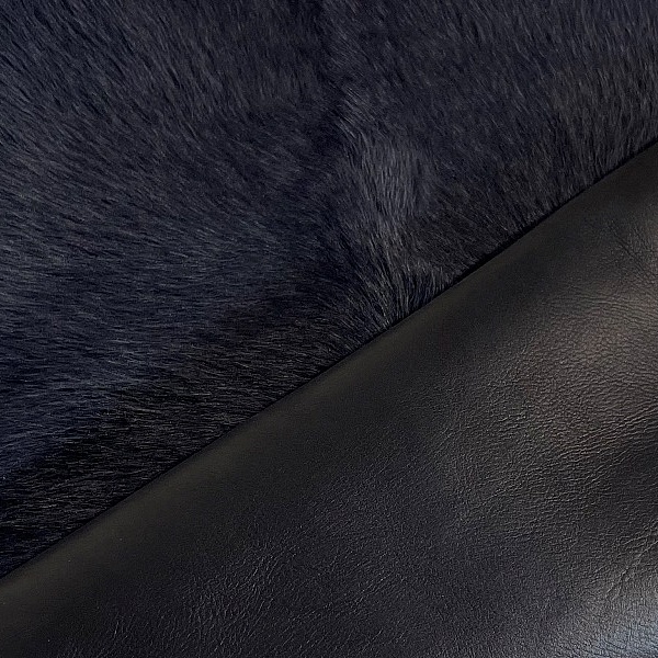 Натуральная меховая овчина, одёжная, цвет - Чёрный